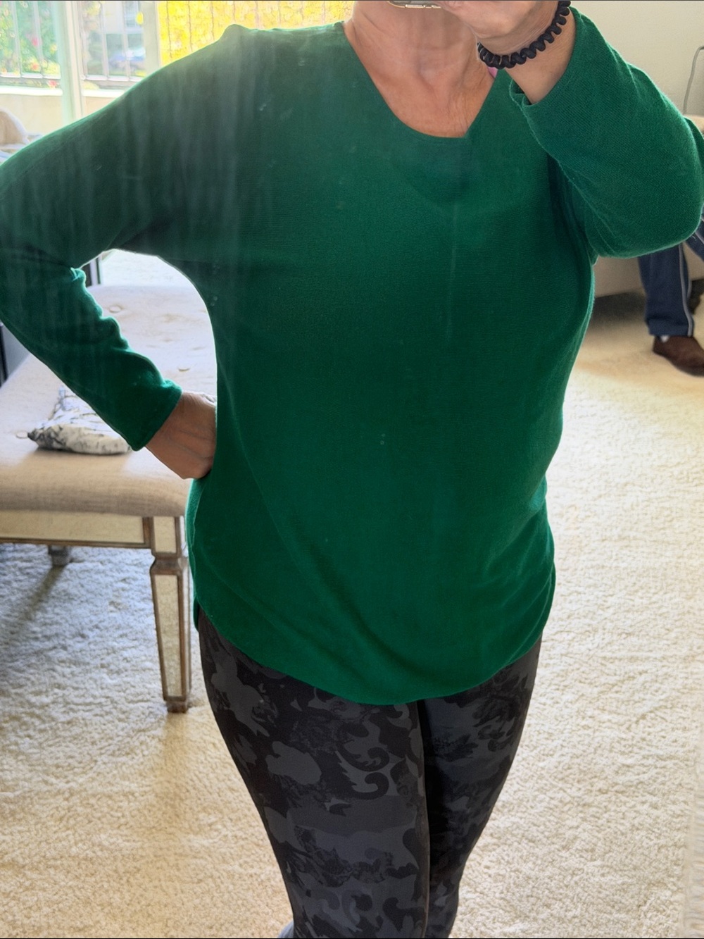 Michael Kors Classic Green Crewneck Women's Sweater